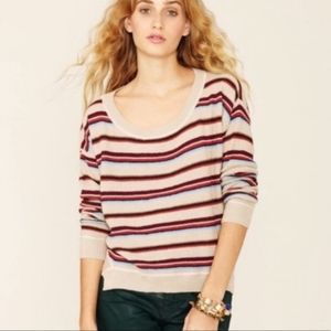 FP Beach Free People Road Trip Knit Pullover Sweater Striped Size XS